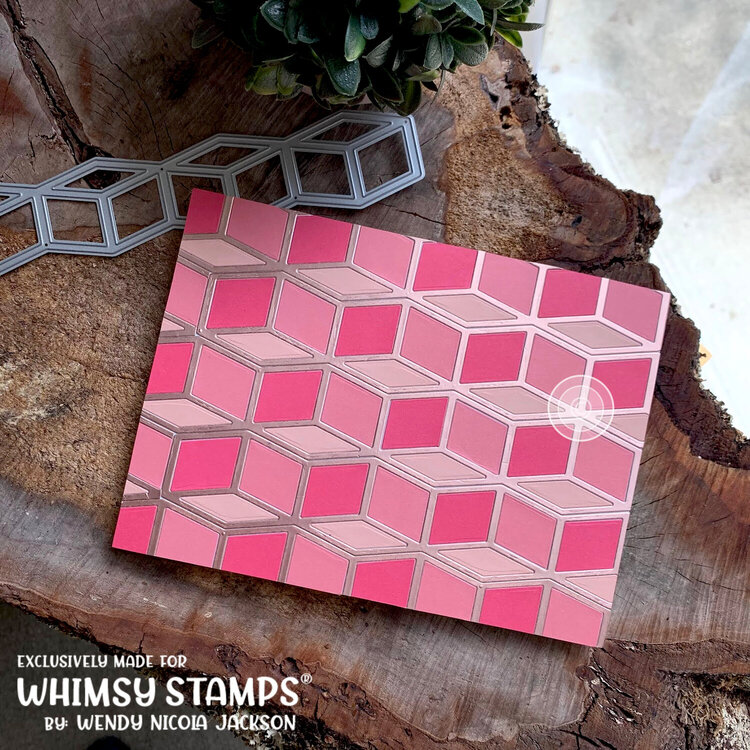 Diecut Geometric Background Card