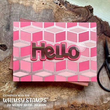 Diecut Geometric Background Card