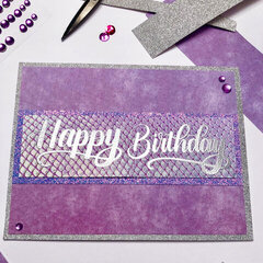 Purple Suede Happy Birthday