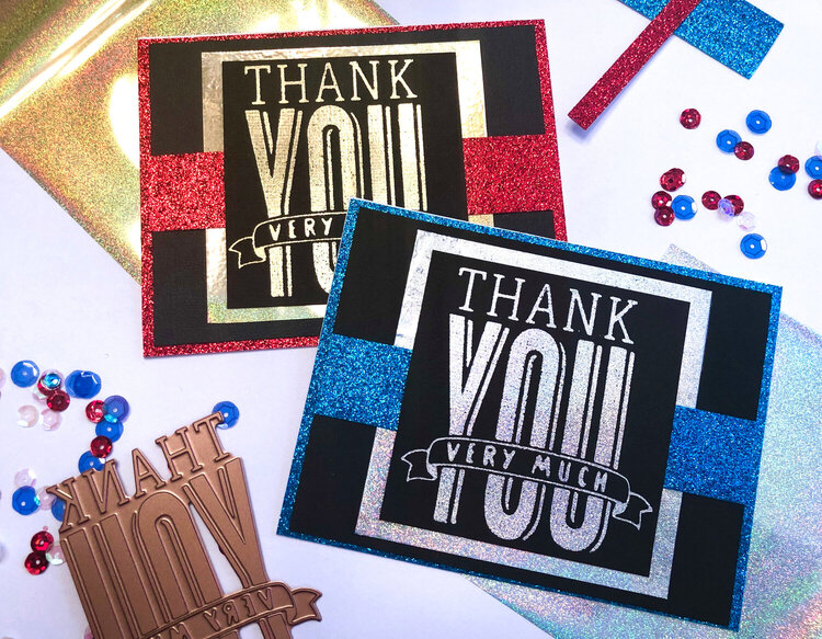 Glimmer Foil Thank You Cards