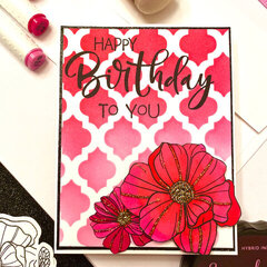 Moroccan Tile Birthday Card