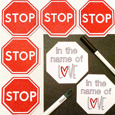 Stop Sign Mini Valentines