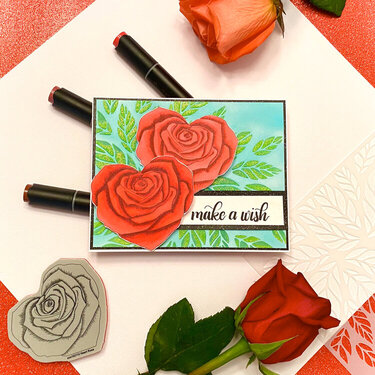 Rose Heart Birthday Card