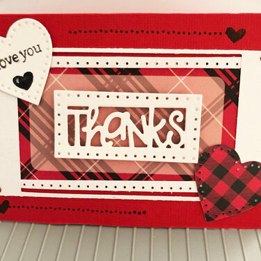 Plaid Thank You Card