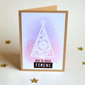 Christmas stencil cards
