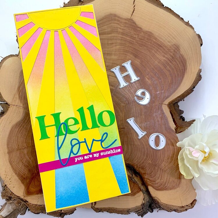 Hello Love Summer Slimline Card