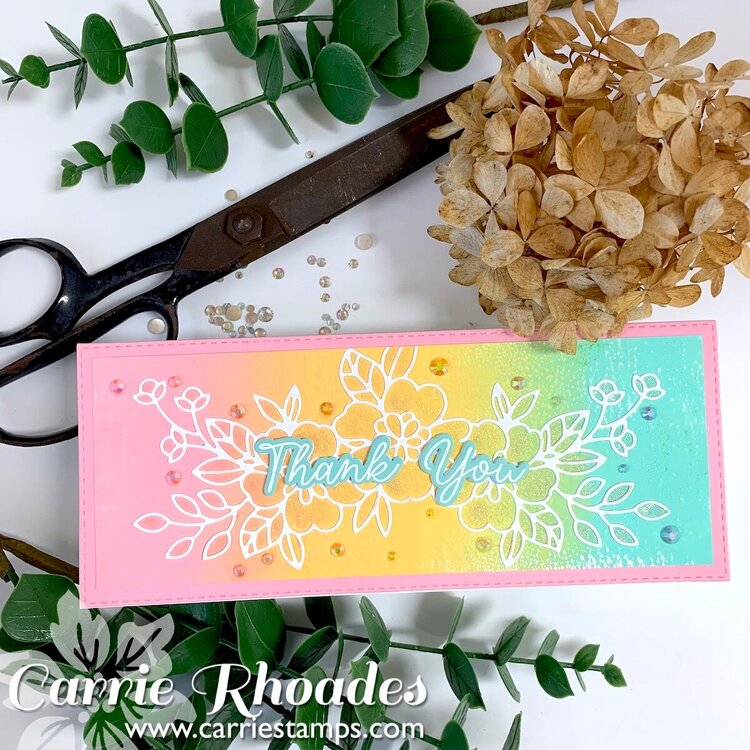 Floral Swag Slimline Card