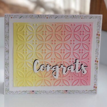 embossed Congrats!