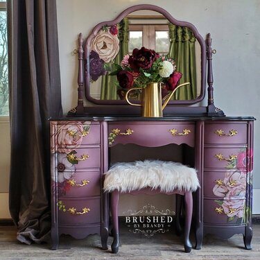 Lush floral vanity