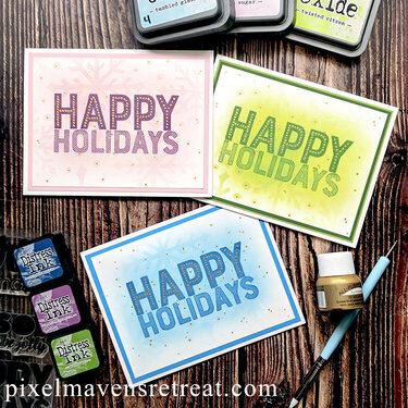 Easy Blended Holiday Cards