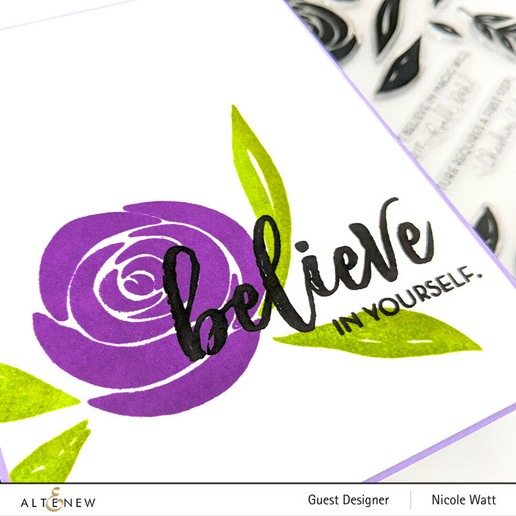 1-Layer Floral Believe | ft. Altenew Watercolor Roses