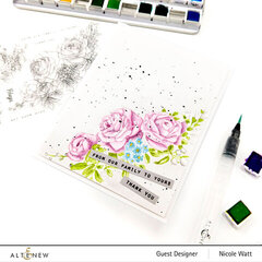 Watercolor Rose ft. Altenew Paint a Flower Rose