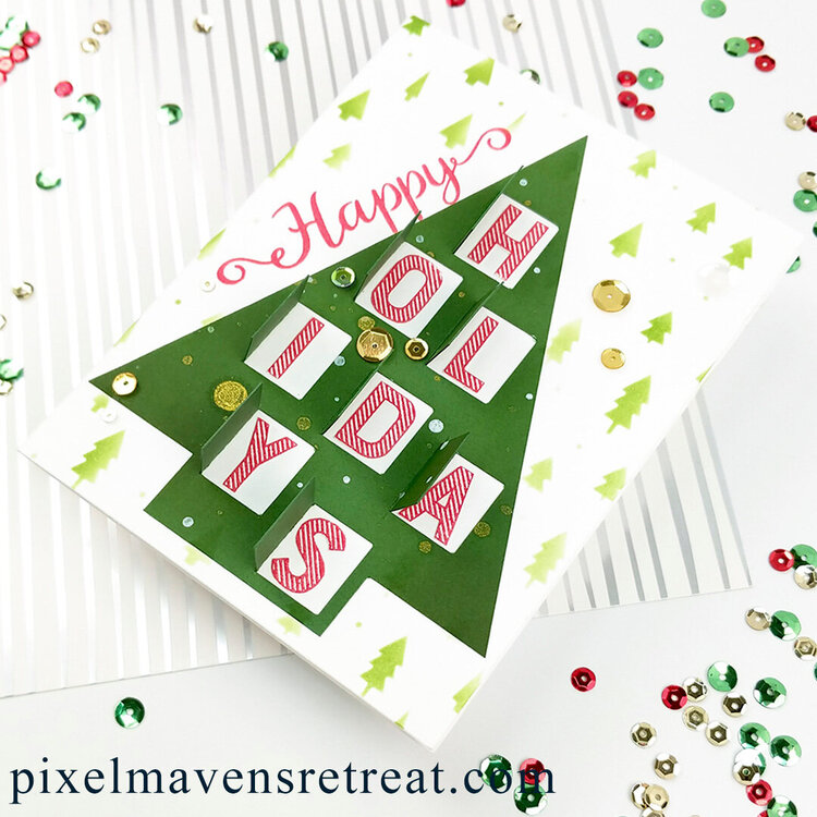 Peek-a-Boo Holiday Card feat. SBC Advent Calendar Cut File
