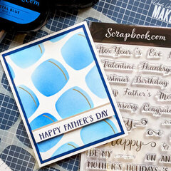 Stenciled Father's Day Card