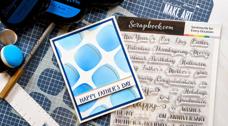 Stenciled Father&#039;s Day Card