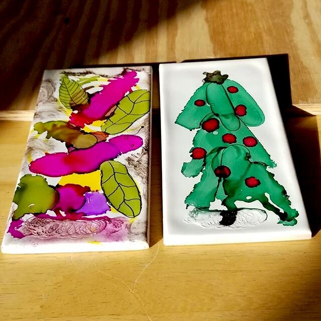 Alcohol Ink Tiles