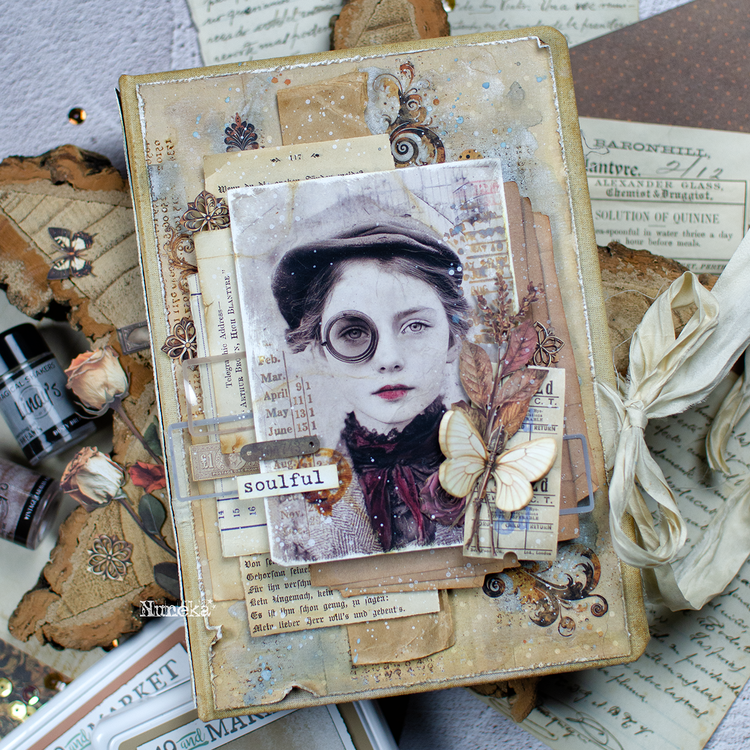 Mixed media album cover