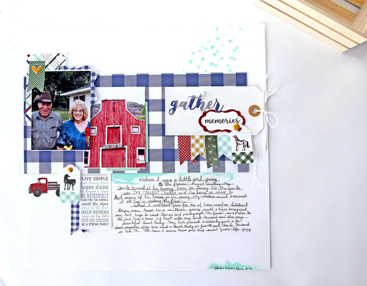 Down on the Farm Scrapbook Page