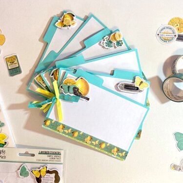 Lemon Twist Recipe Cards for FotoBella Design Team