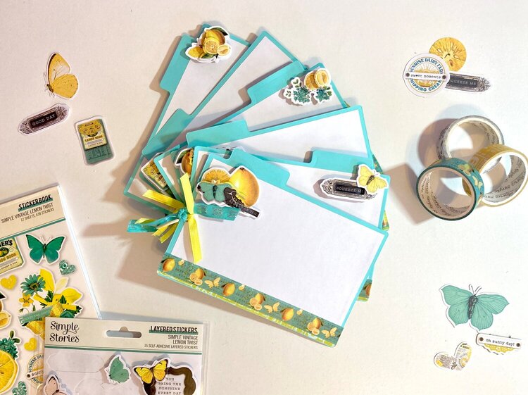 Lemon Twist Recipe Cards for FotoBella Design Team