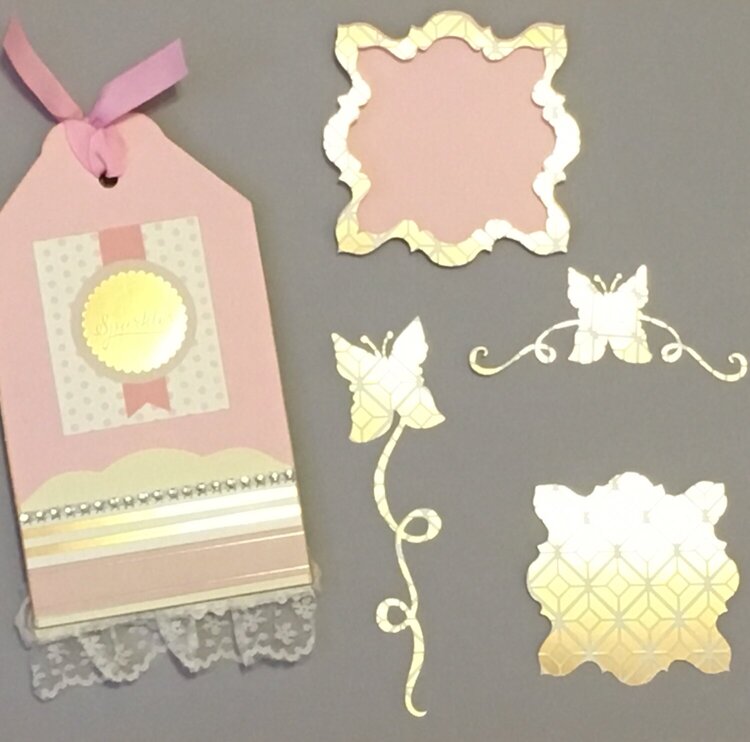 Shabby chic tag and die cuts