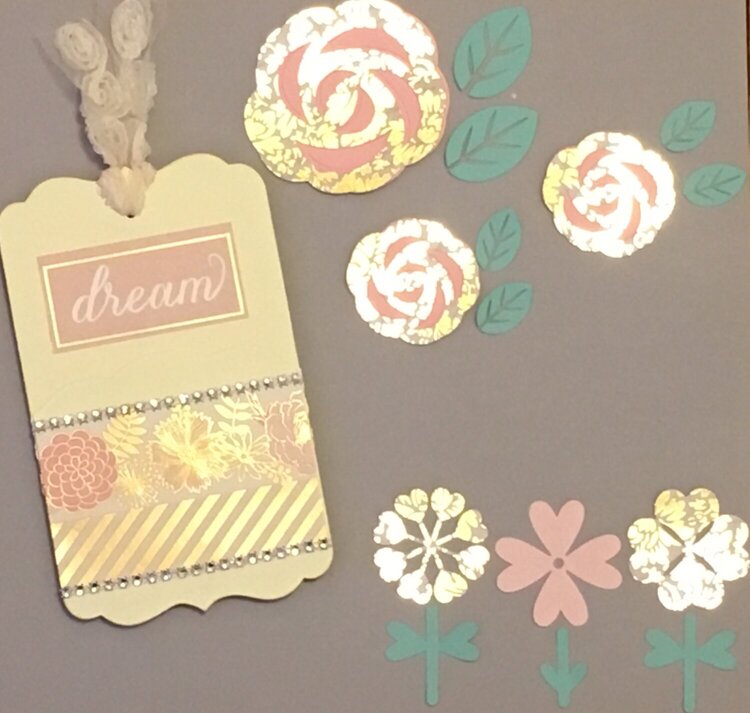 Shabby chic tag and die cuts
