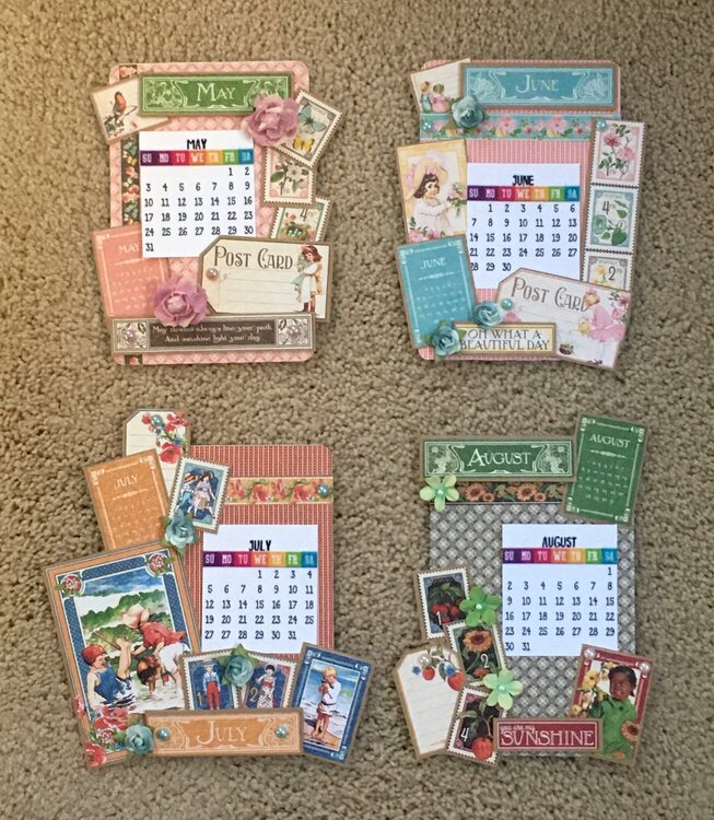 Calendar pages for Peggys Clipboard