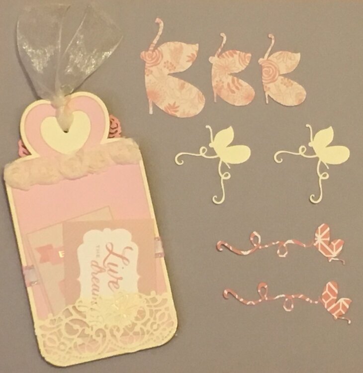 Shabby Chic tag and die cuts for swap