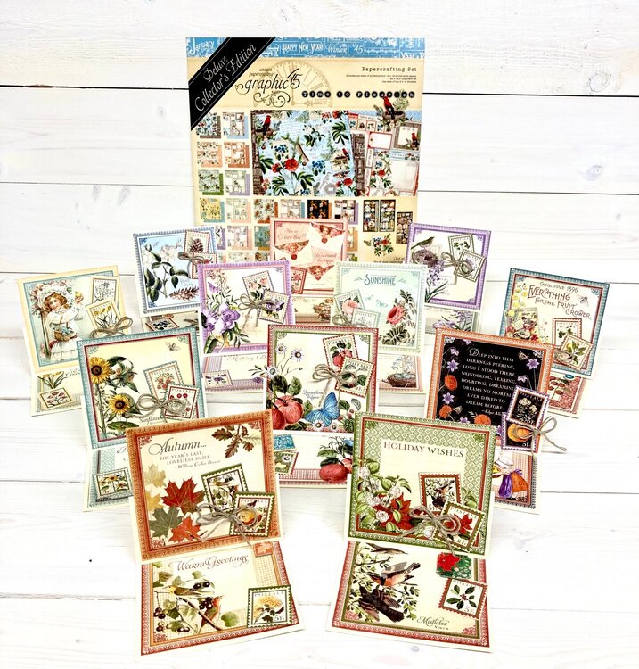 Graphic 45 Time to Flourish Easel Cards