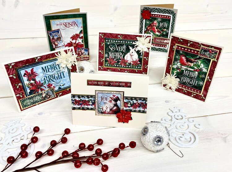 Graphic 45 Let it Snow Christmas Cards