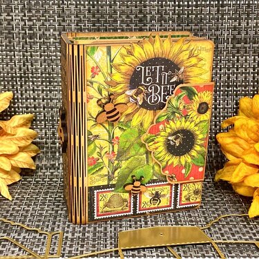 Graphic 45 Let it Bee Mini Album with Wooden Cover