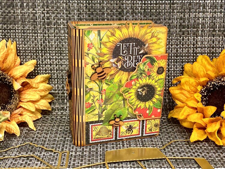 Graphic 45 Let it Bee Mini Album with Wooden Cover
