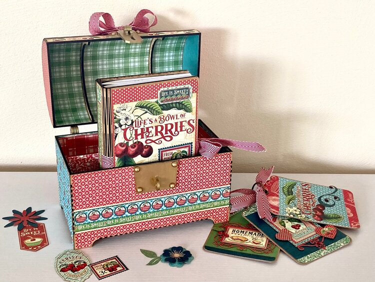 Graphic 45 Life&#039;s a Bowl of Cherries Recipe Box &amp; Book