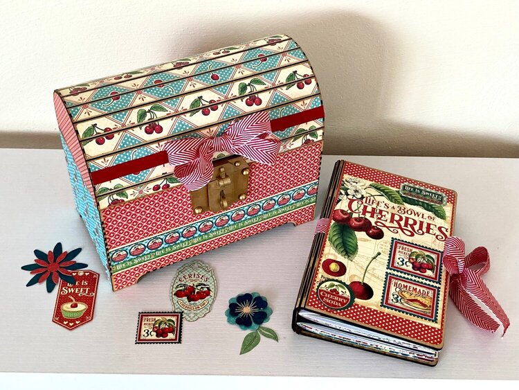 Graphic 45 Life&#039;s a Bowl of Cherries Recipe Box &amp; Book