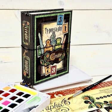 Graphic 45 Typography Watercolor Art Journal