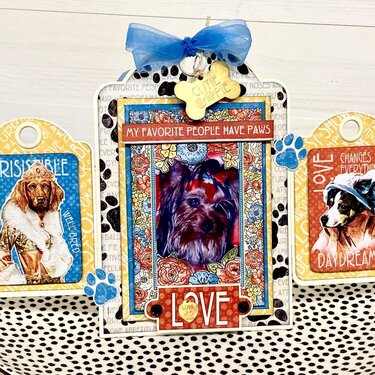 Graphic 45 Well Groomed Desktop Tag Photo Frame