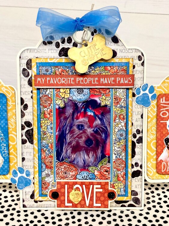 Graphic 45 Well Groomed Desktop Tag Photo Frame