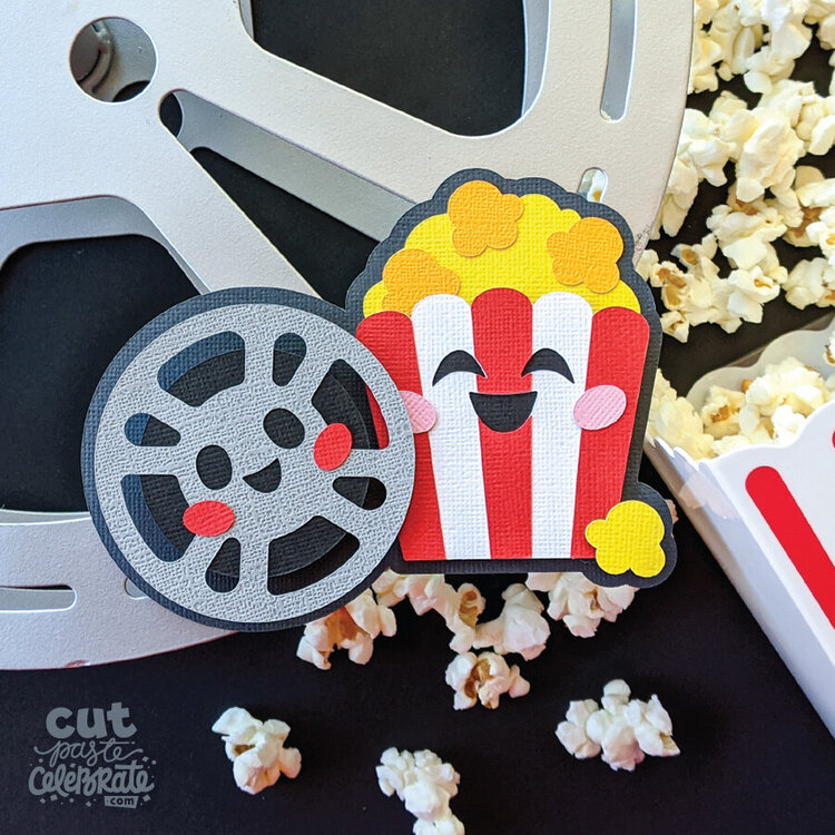 Movies &amp; Popcorn SVG Cut File