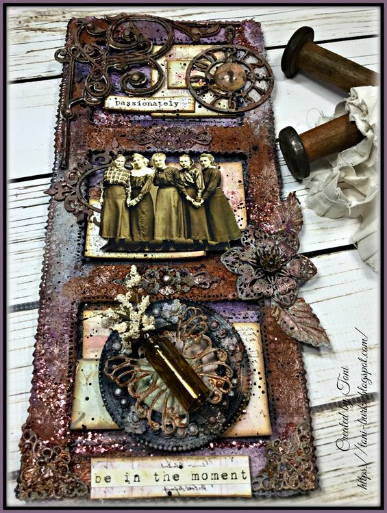 Mixed Media Altered Vintage Frame *Art Anthology