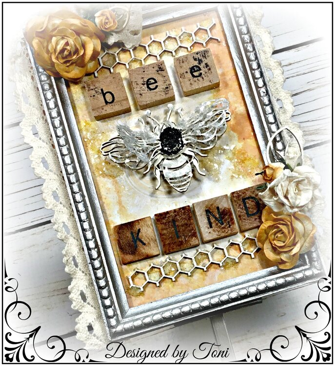 Mixed Media Canvas (Bee Kind) *Reneabouquets