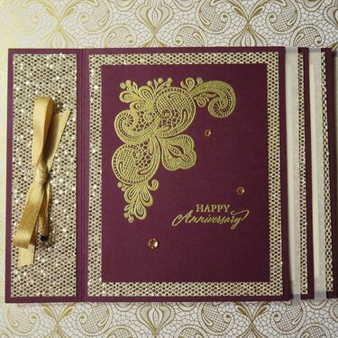 2021 Card #33 - Four Page Anniversary Bookbinding Card