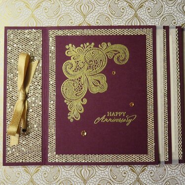 2021 Card #33 - Four Page Anniversary Bookbinding Card