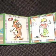 Golf Concertina Box Birthday Card