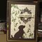 Vintage Look Frame Birthday Card with Dog