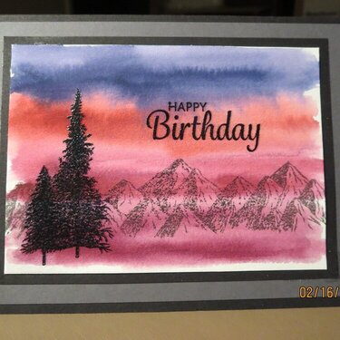 Watercolor Wash Birthday Card