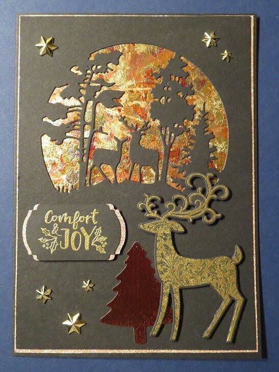 52CCT Nov Stash &amp; Gilding Flakes Challenge Christmas Card