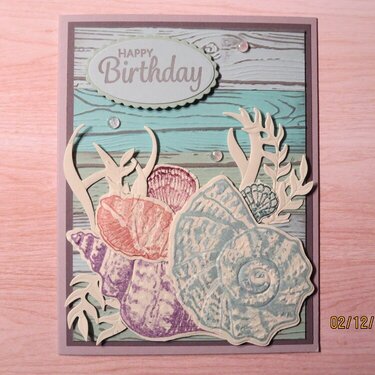 2021 Card #11 - Boardwalk and Seashells Birthday Card