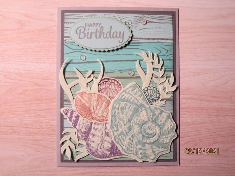2021 Card #11 - Boardwalk and Seashells Birthday Card