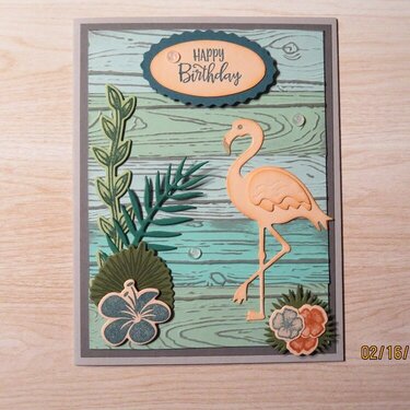 2021 Card #12 - Boardwalk Flamingo Birthday Card