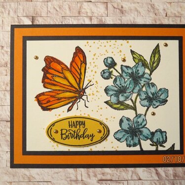2021 Card #13 - Butterfly Watercolor Birthday Card